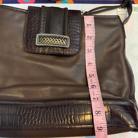 Vintage 100% Leather Purse with Silver Gold Western Style Buckle - Picture 15 of 16